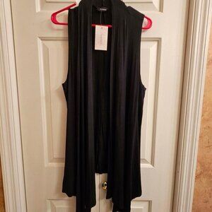 Black long vest